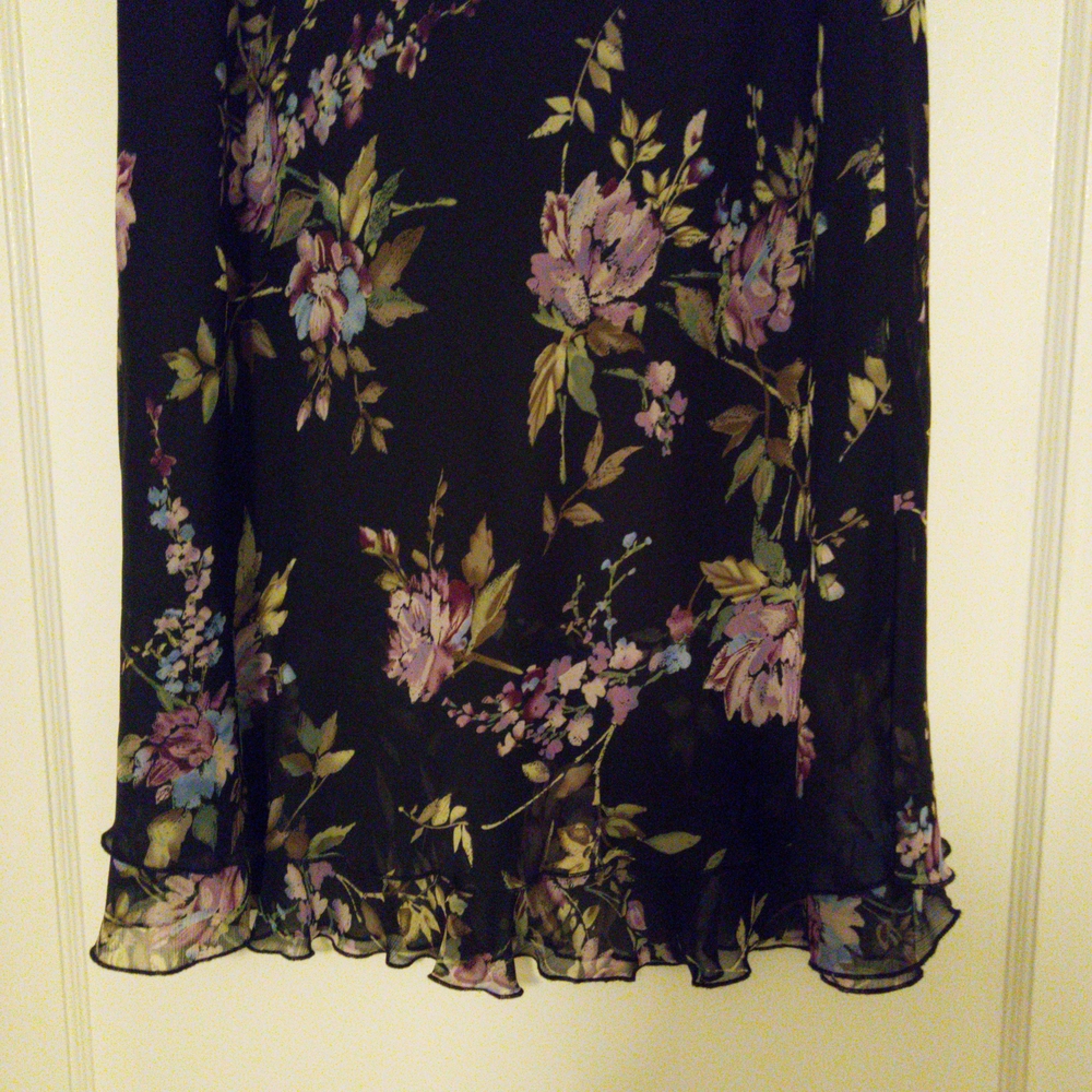 Briggs New York A-Line Midi Skirt in Purple and Black